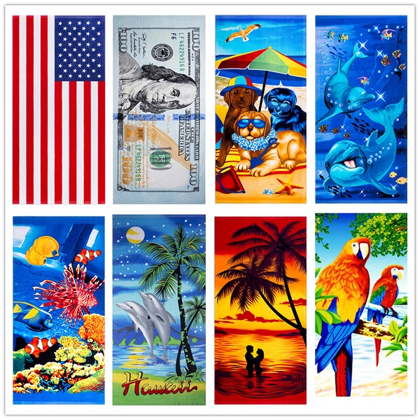 100 Cotton Printed Beach Towel On Sale Bed Bath Beyond